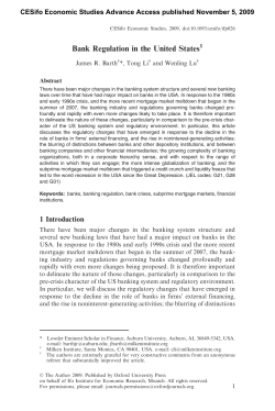 Bank Regulation in the United States