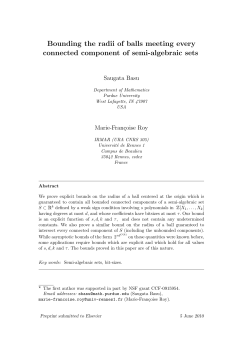 Bounding the radii of balls meeting every connected