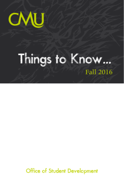 Things to Know... - Central Methodist University