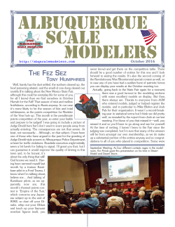 October 2016 - Albuquerque Scale Modelers