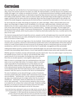 Corrosion - Lake Champlain Maritime Museum