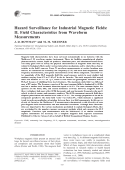 Hazard Surveillance for Industrial Magnetic Fields: II. Field
