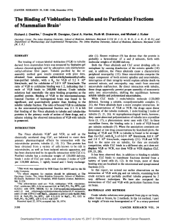 The Binding of Vinblastine to Tubulin and to Particulate Fractions of
