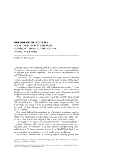 Presidential Address: Survey and Market Research Confront Their