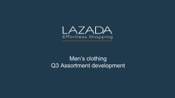 Men`s clothing Q3 Assortment development