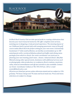 the Brochure - Black Rock Country Club