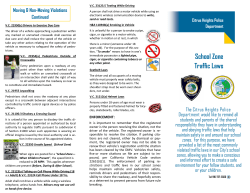 a list of the most commonly violated traffic laws in our city`s school