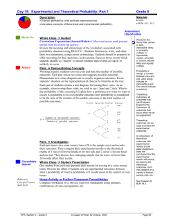 Day 18: Experimental and Theoretical Probability: Part 1