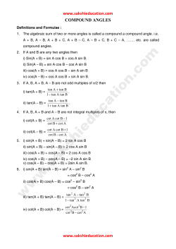 compound angles - Sakshieducation.com
