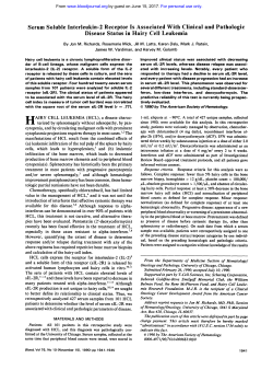 Serum Soluble Interleukin-2 Receptor Is Associated