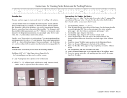 Instructions for Creating Scale Rulers and for Scaling Patterns