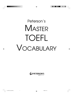 Peterson`s Master TOEFL Vocabulary