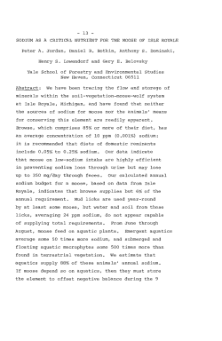 Sodium as a Critical Nutrient for the Moose of Isle