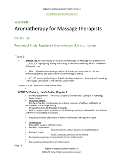 Aromatherapy for Massage therapists