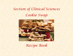 Section of Clinical Sciences Cookie Swap Recipe Book