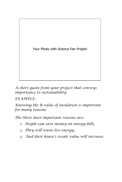 National Environmental Science Fair Project Template