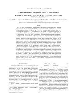 A M&ouml;ssbauer study of the oxidation state of Fe in silicate melts