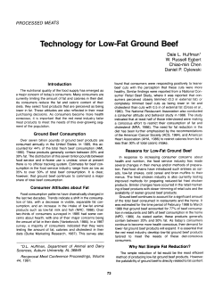 Technology for Low-Fat Ground Beef