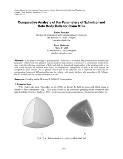 Comparative Analysis of the Parameters of Spherical and Relo Body