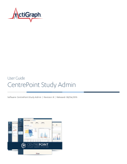 CentrePoint Study Admin