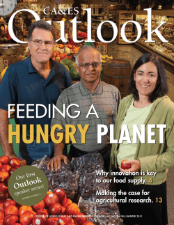 Feeding a - College of Agricultural and Environmental Sciences