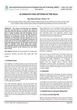 alternate fuel options in the kiln