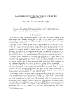 Parallelogram tilings, worms and finite orientations