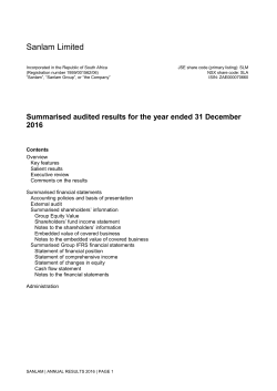 SENS - Sanlam Dec 2016