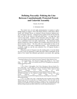 Defining Peaceably: Policing the Line Between