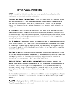 LEVER,PULLEY AND SPRING