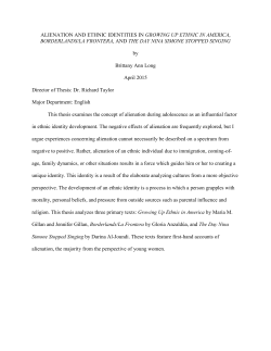 alienation and ethnic identities in growing up