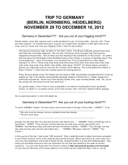 GermanyTravelogue 2012