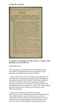 22 Renville Agreement Committee of Good Offices USS RENVILLE