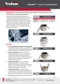 Autolok&trade; - Quick Coupling System