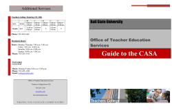 Guide to the CASA - Ball State University