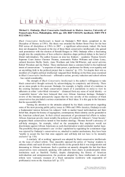 Michael Ondaatje, Black Conservative