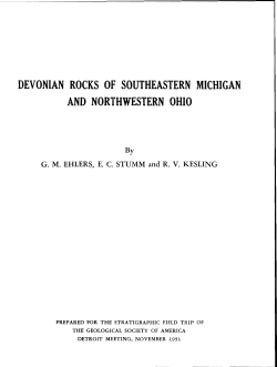 devonian rocks of southeastern michigan and