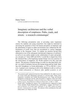 Imaginary architecture and the verbal description of emptiness