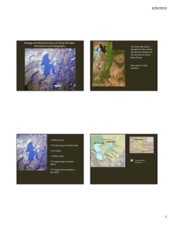 Ecology and Natural History of Great Salt Lake