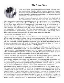 The Prison Story - Kairos of Texas