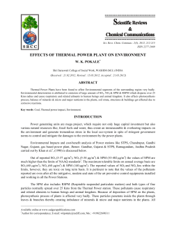 EFFECTS OF THERMAL POWER PLANT ON ENVIRONMENT