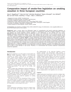 Comparative impact of smoke-free legislation on smoking cessation