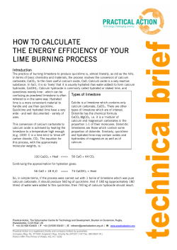 Calculating The Energy Efficiency of Your Lime Burning