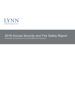 2016 Annual Security and Fire Safety Report