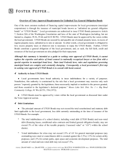 Overview of Voter Approval Requirements for Unlimited Tax General