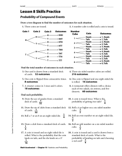 Lesson 8 Skills Practice Probability of Compound Events