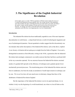 3. The Significance of the English Industrial Revolution - uc