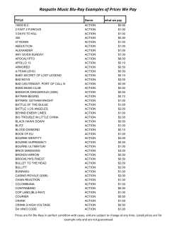 Rasputin Music Blu-Ray Examples of Prices We Pay