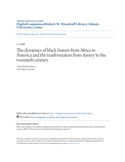 The dynamics of black humor from Africa to America and the