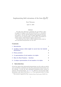 outline - Archive of Formal Proofs